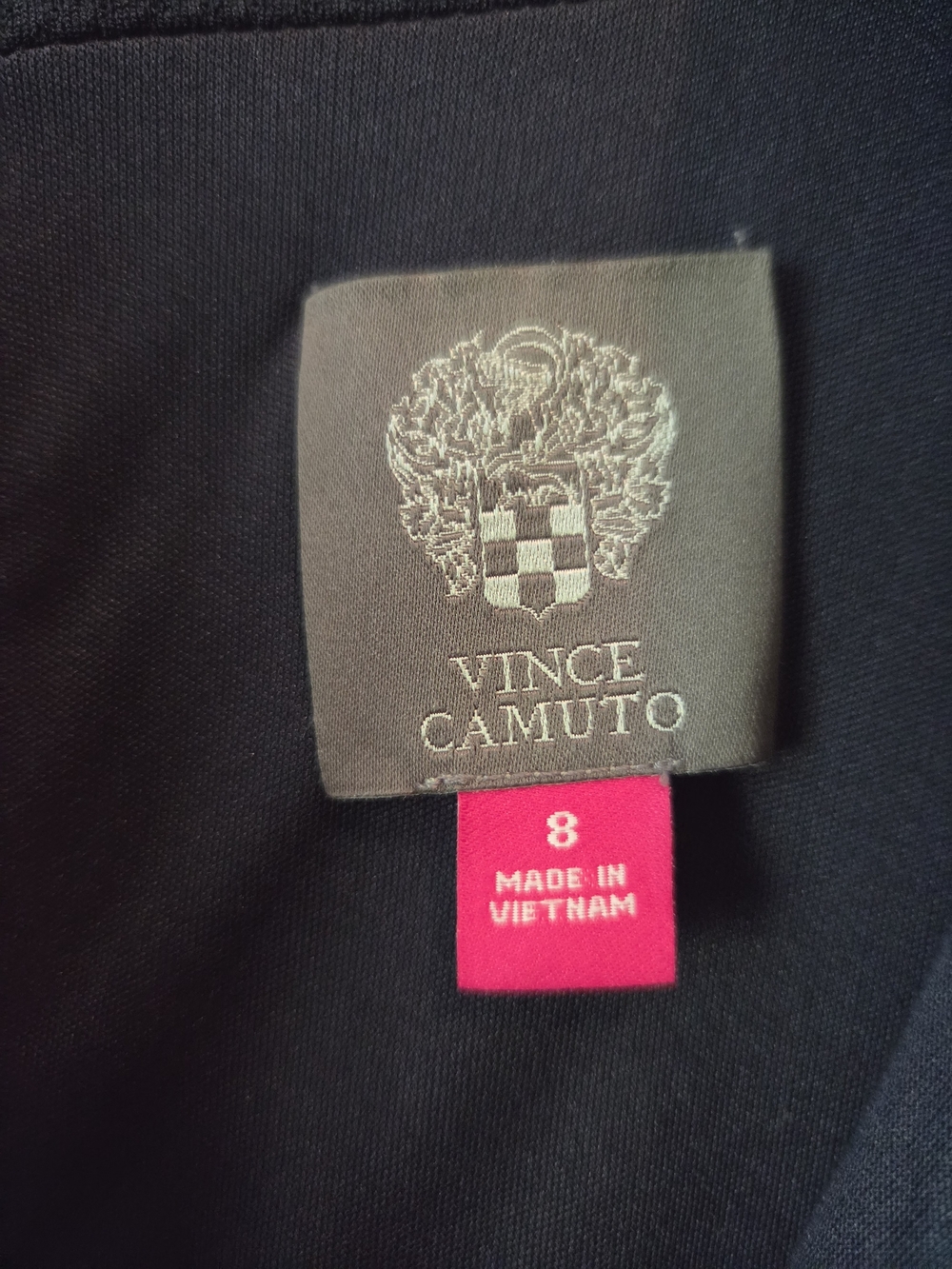 Women's Vince Camuto Navy Blue Dress with White Trim ~ Size 8 - Picture 2 of 11